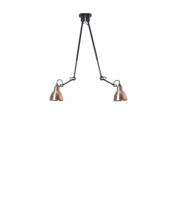 Lampe Gras 302 Double Wall Light Black Body